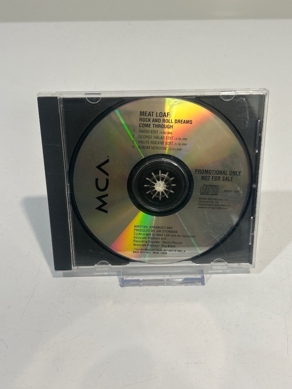 🤯5 for $20🤯 Meat Loaf “Rock & Roll Dreams Come Through” Promo CD [Pop Rock]